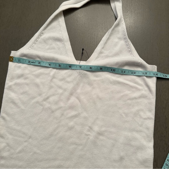 BANANA REPUBLIC Halter Top White Knit Size Small New - Picture 6 of 9